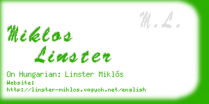miklos linster business card